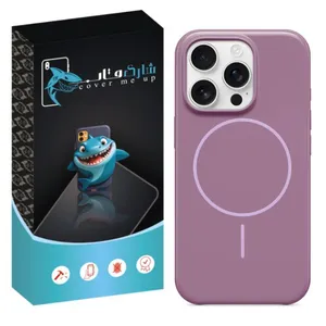 کاور شارک قاب مدل سیلیکونی پاک کنی مگ سیف دار مناسب برای گوشی موبایل اپل iPhone 16 Pro