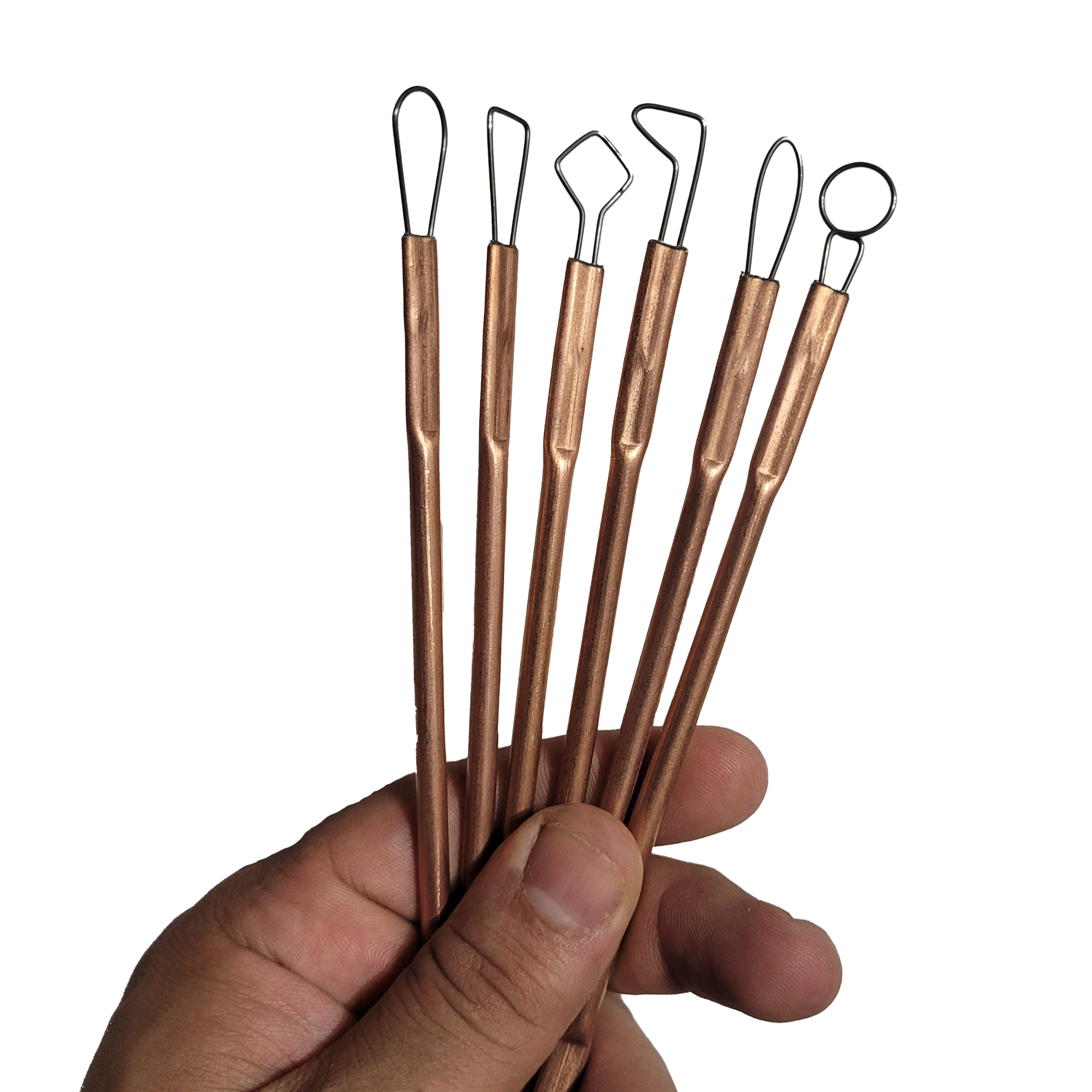 ابزار مجسمه سازی مدل کاهنده مسی کد T01 مجموعه 6 عددی