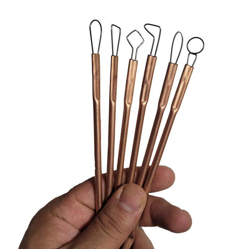 ابزار مجسمه سازی مدل کاهنده مسی کد T01 مجموعه 6 عددی