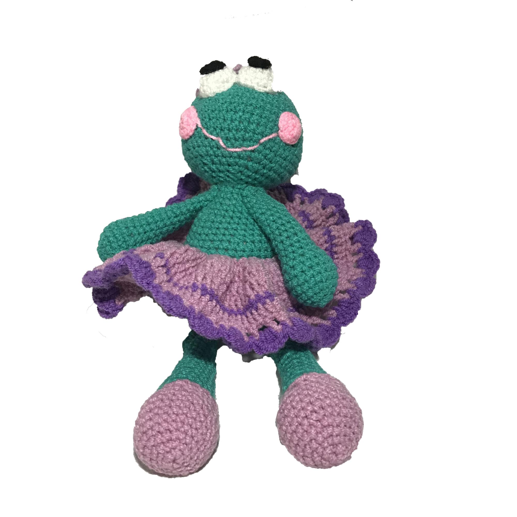 عروسک بافتنی طرح قورباغه مدل PE11