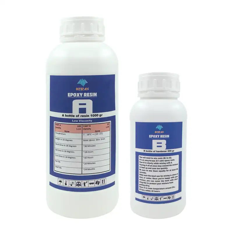 رزین اپوکسی دو جزئی اوریران کد AB-LV حجم 1500 میلی لیتر