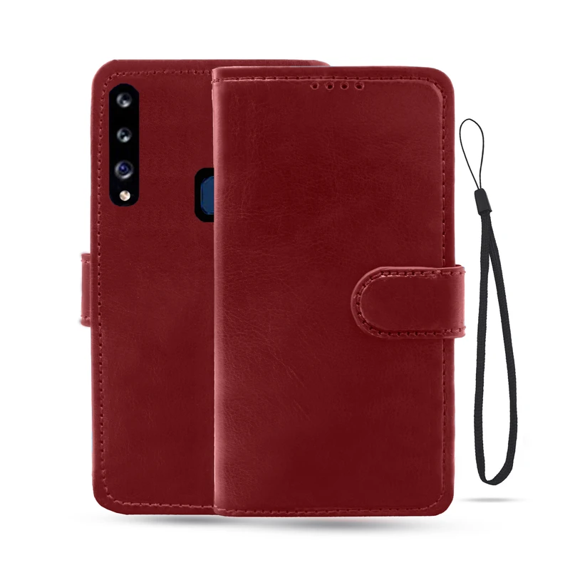 کیف کلاسوری لئون مدل kiif مناسب برای گوشی موبایل سامسونگ GAlaxy A20s به همراه بند آویز