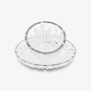آجیل‌خوری و پیش‌دستی شیشه‌ای ساکورا مدل Piano کد SK1272، بسته 12 عددی، دایره‌ای، قابل شست‌وشو با دست و ماشین ظرفشویی