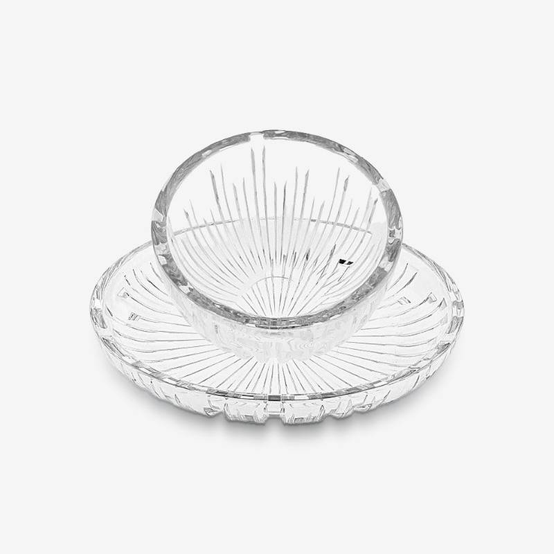 آجیل‌خوری و پیش‌دستی شیشه‌ای ساکورا مدل Piano کد SK1272، بسته 12 عددی، دایره‌ای، قابل شست‌وشو با دست و ماشین ظرفشویی