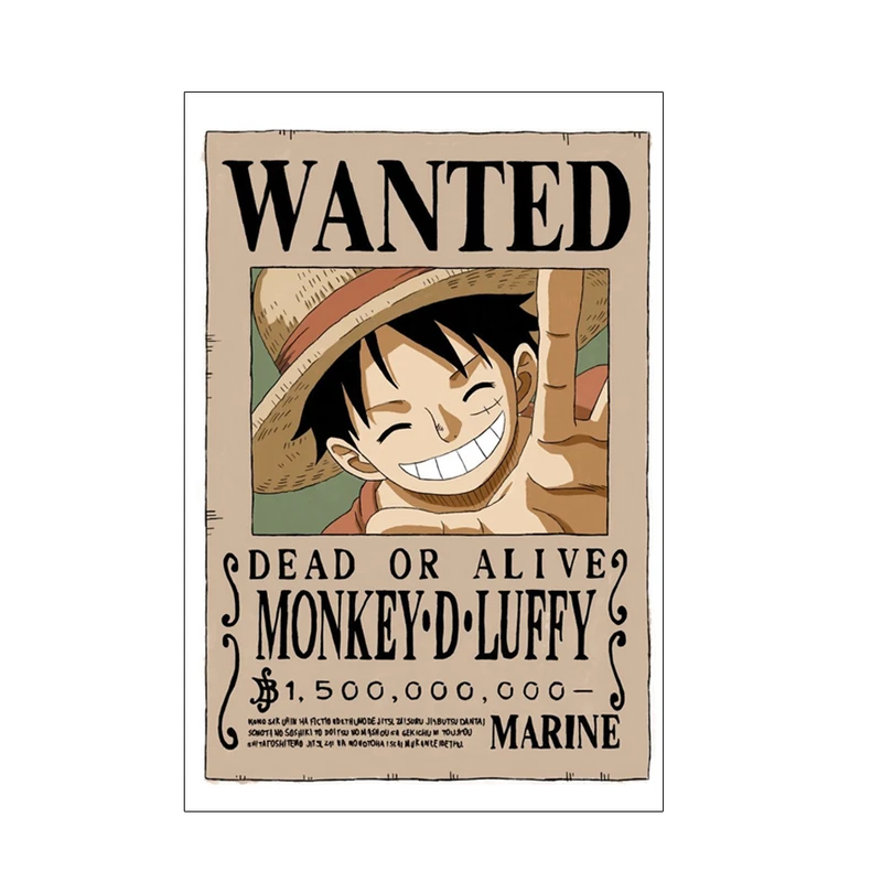 پوستر مدل تحت تعقیب وان پیس One piece طرح لوفیLuffy کد 620