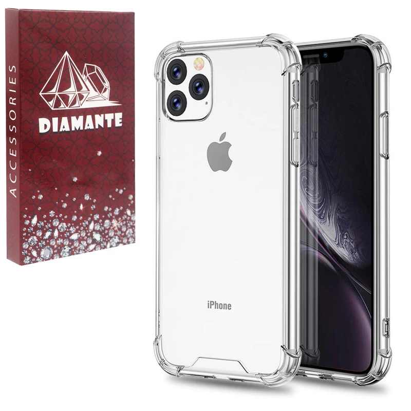 کاور دیامانته مدل بی رنگ مناسب برای گوشی موبایل اپل iPhone 12 Pro