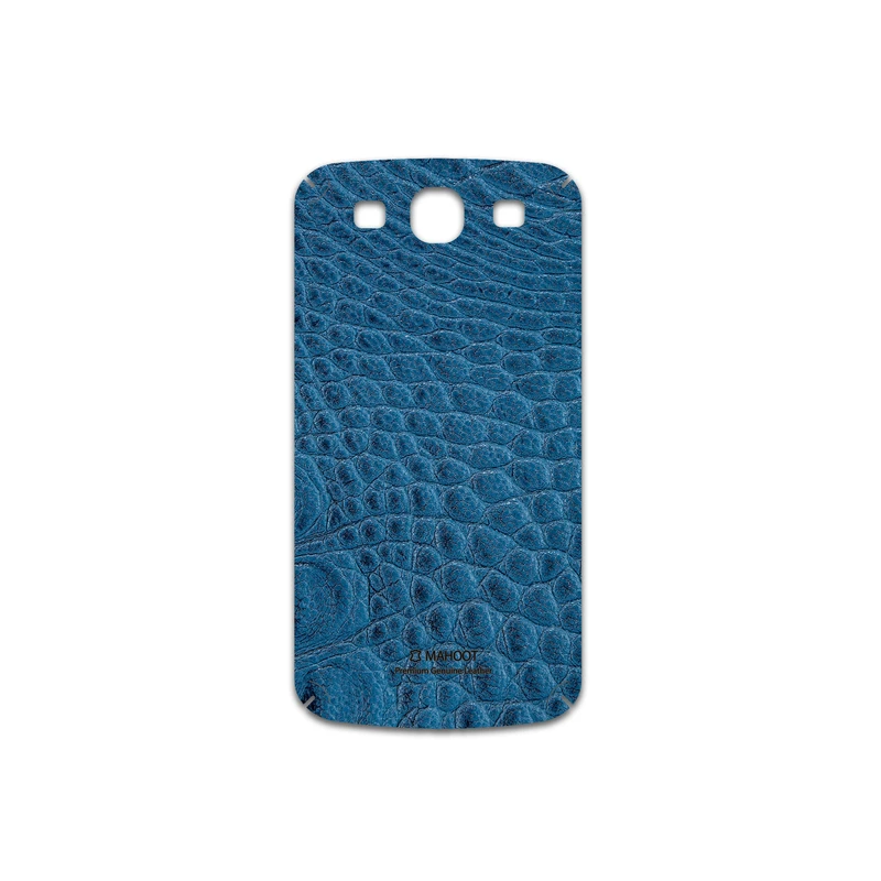 برچسب پوششی ماهوت مدل Blue-Crocodile-Leather مناسب برای گوشی موبایل سامسونگ Galaxy S3 Neo