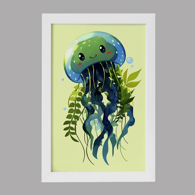 تابلو خندالو مدل عروس دریایی کیوت کد F7683