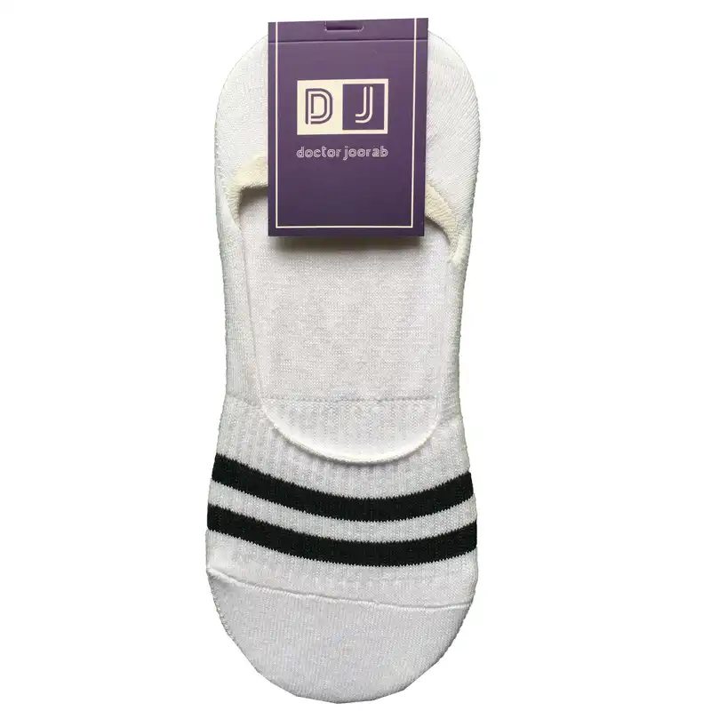 جوراب کالج زنانه مدل پنبه میکس رنگ سفید بسته 2 عددی