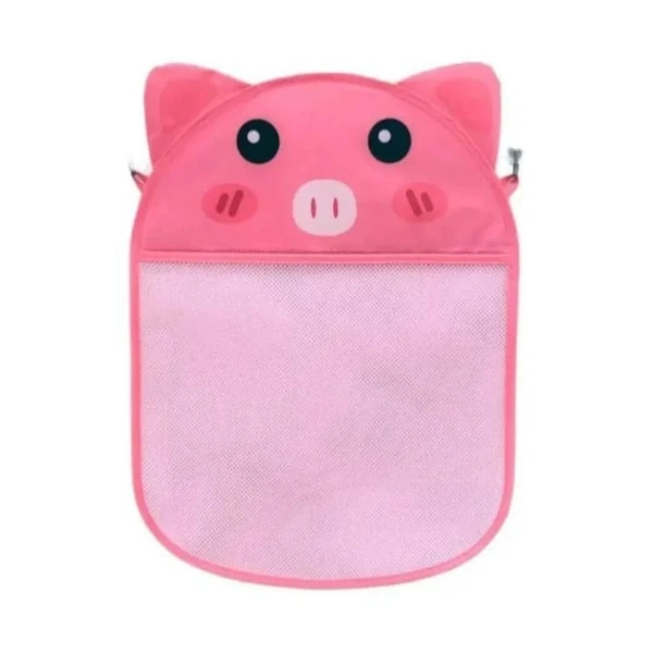 کیف اسباب بازی مدل کیسه توری حمام طرح خوک