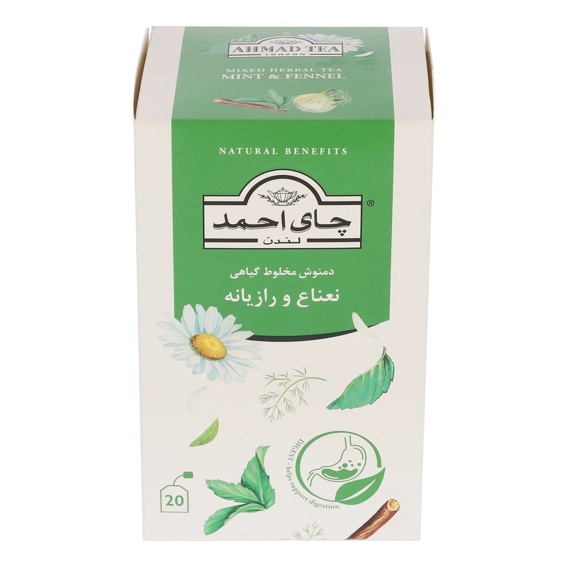 دمنوش نعناع و رازیانه احمد - 30 گرم بسته 20 عددی