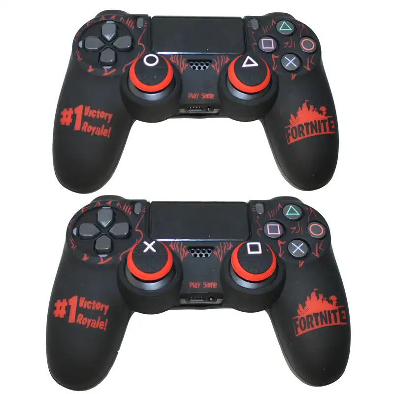 محافظ دسته پلی استیشن 4 مدل squid game FORTNITE به همراه روکش آنالوگ بسته 6 عددی