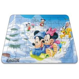 پازل 35 تکه چوبی نمااستور طرح میکی موس و مینی موس کد 1011