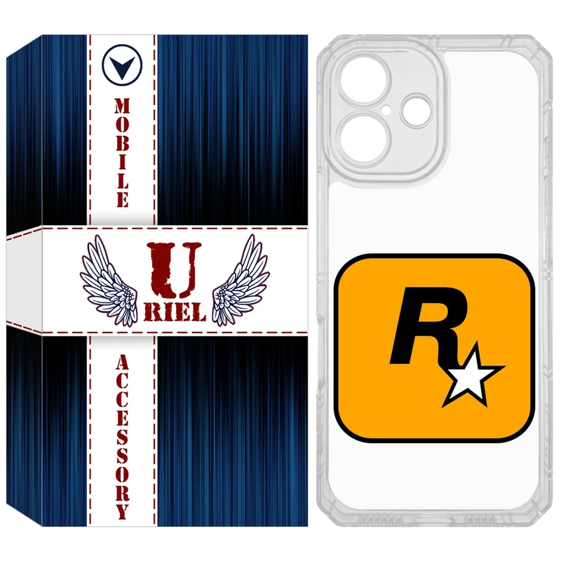 کاور یوریل مدل Clear کد 54 طرح راک استار مناسب برای گوشی موبایل اپل iPhone 16