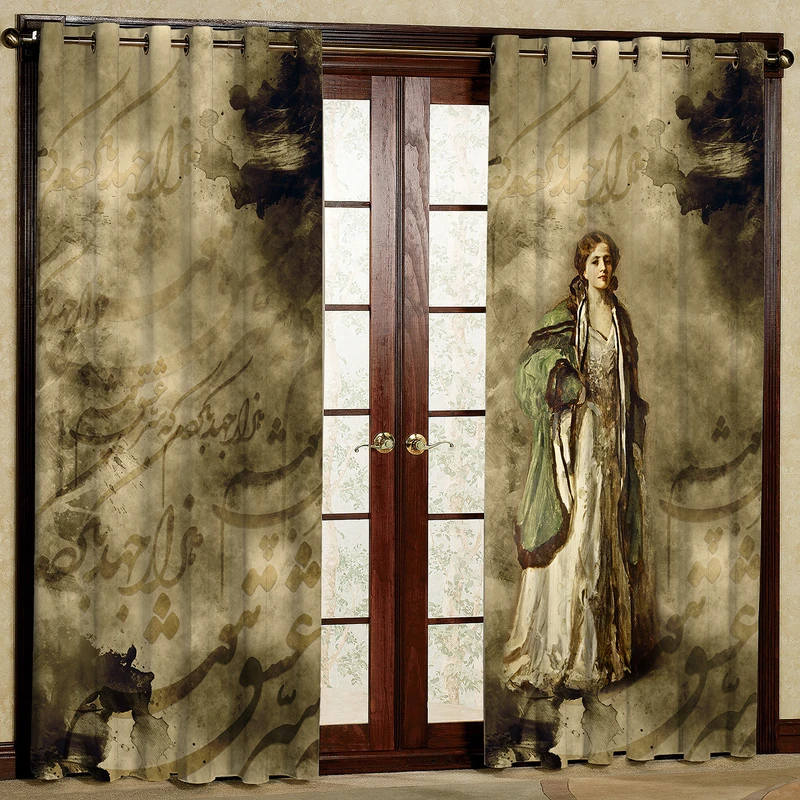 پرده مدل مخمل پانچی کد 1088L سایز 140x280 سانتی متر