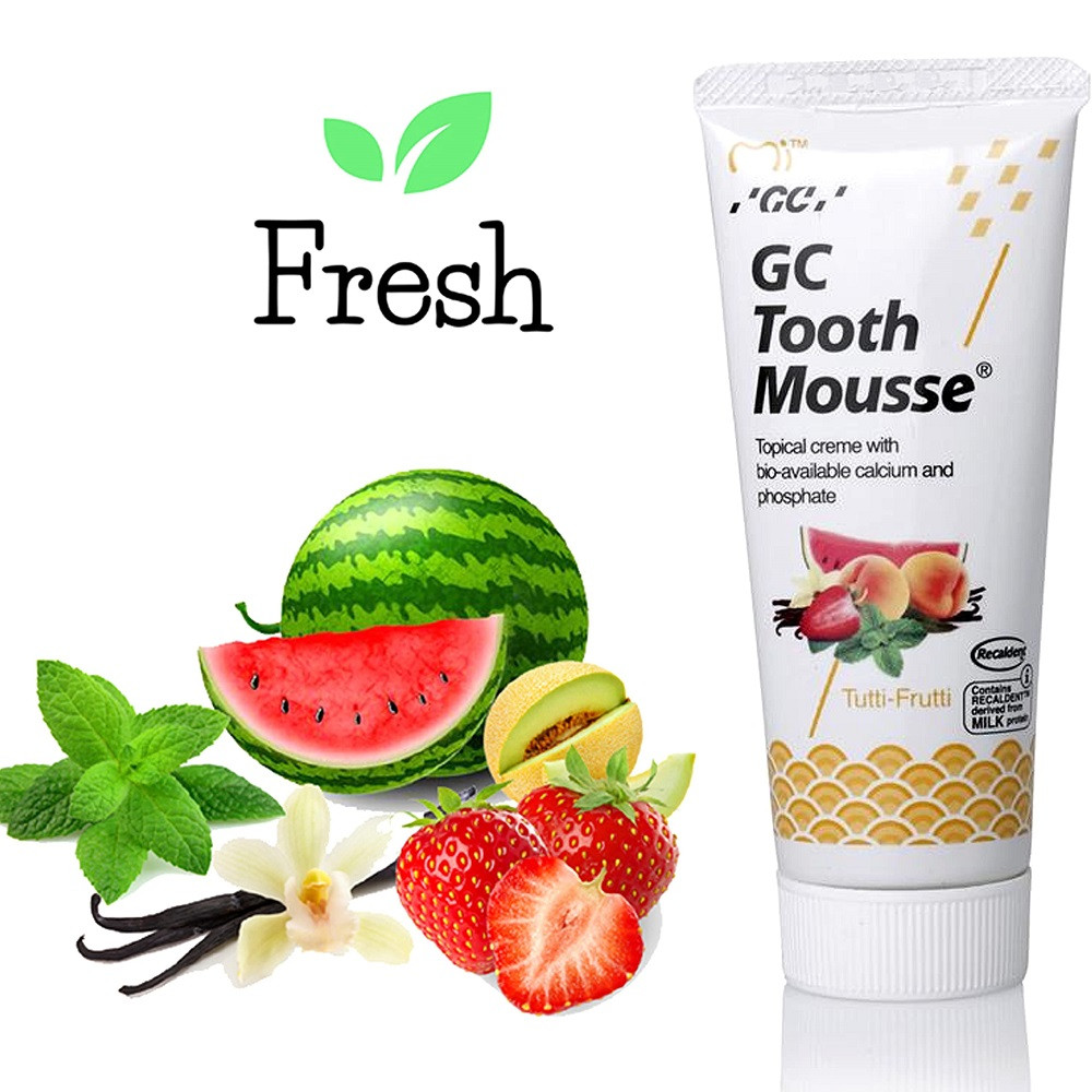 خمیر دندان جی سی توس موس مدل Tutti Frutti حجم 35 میلی لیتر