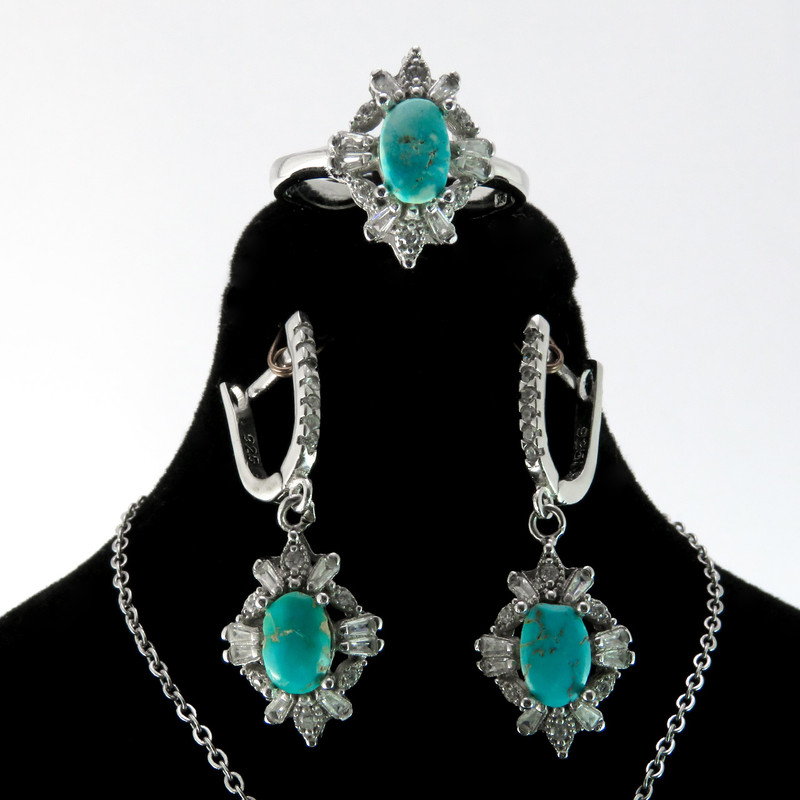 نیم ست نقره زنانه کد AV037-1