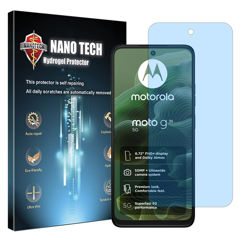 محافظ صفحه نمایش مات آنتی بلو نانو تک مدل Tough مناسب برای گوشی موبایل موتورولا Moto G35