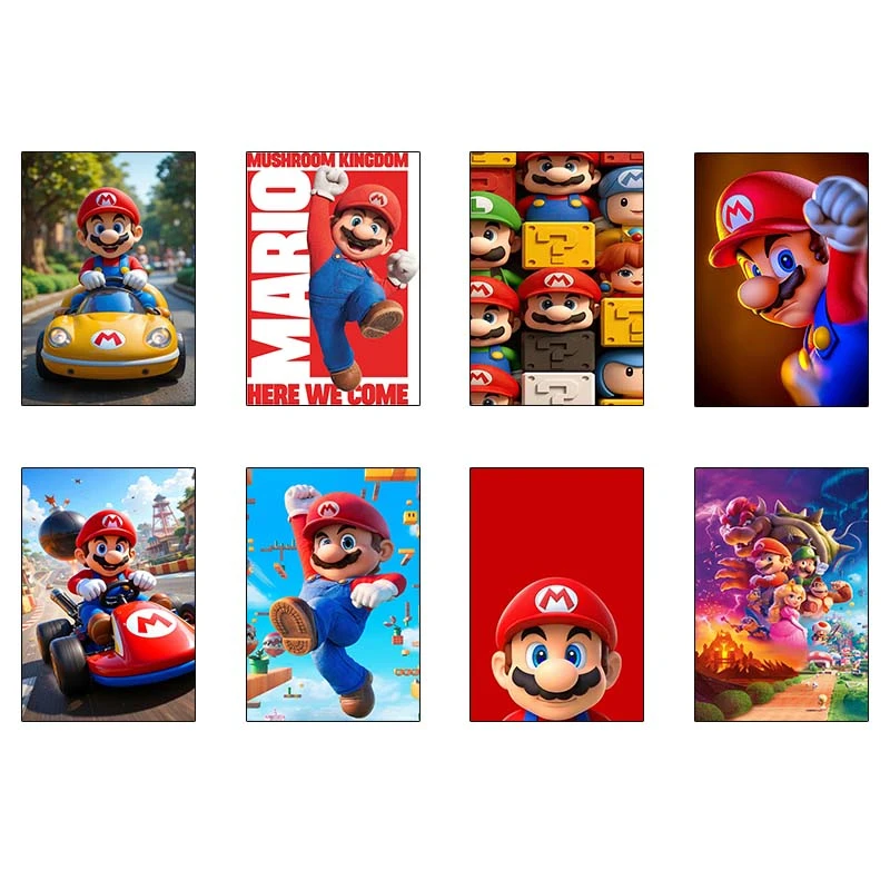 پوستر کارنيکا طرح ماریو mario کد 26104 مجموعه 8 عددی