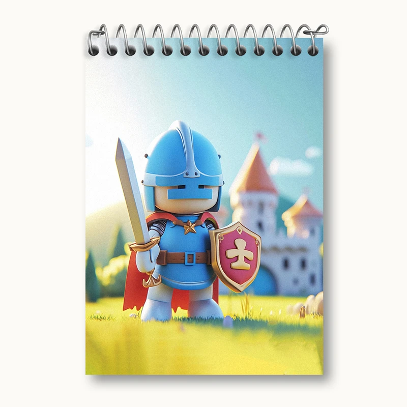 دفتر یادداشت 50 برگ خندالو طرح شوالیه کیوت کد N2265