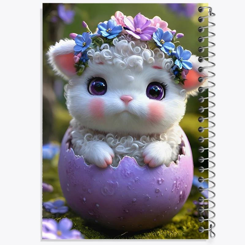 دفتر شطرنجی 50 برگ خندالو طرح گوسفند کیوت کد F8136