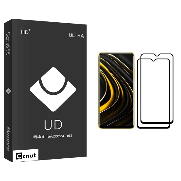 محافظ صفحه نمایش کوکونات مدل UD Black مناسب برای گوشی موبایل شیائومی Poco M3 بسته دو عددی