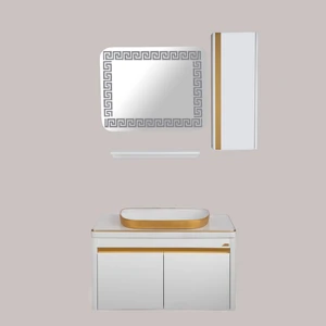 ست کابینت و روشویی نوین سرام مدل ترانی به همراه آینه و باکس و اتاژور
