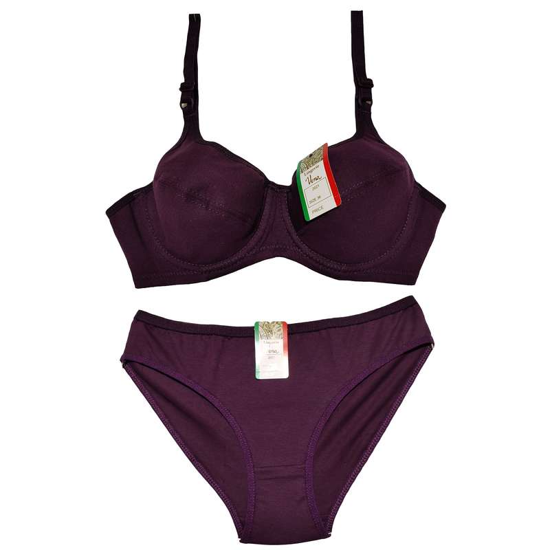 ست شورت و سوتین زنانه ونا کد 2021 رنگ بنفش