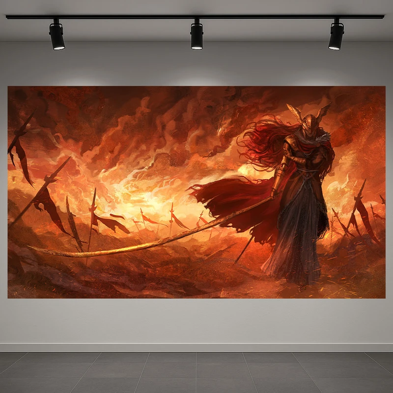 تابلو بوم طرح مخمل گیم مدل الدن رینگ کد AR3060592