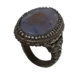 انگشتر نقره مردانه مدل عقیق چرب کد ACSJ2113