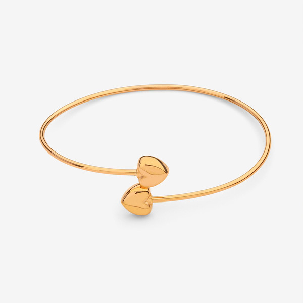 بنگل طلا 18 عیار زنانه حافا گلد مدل قلب کد bn009