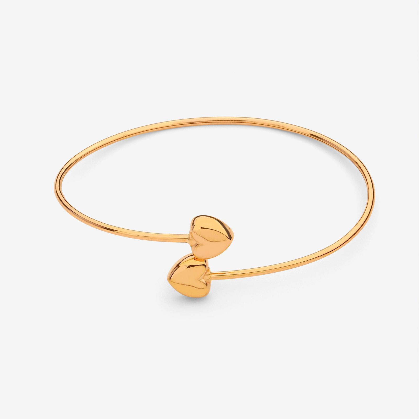 بنگل طلا 18 عیار زنانه حافا گلد مدل قلب کد bn009 -  - 1