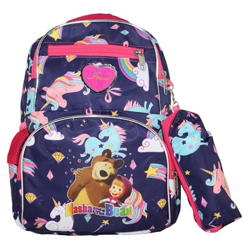 کوله پشتی مدل ماشا کد 1406 به همراه جامدادی