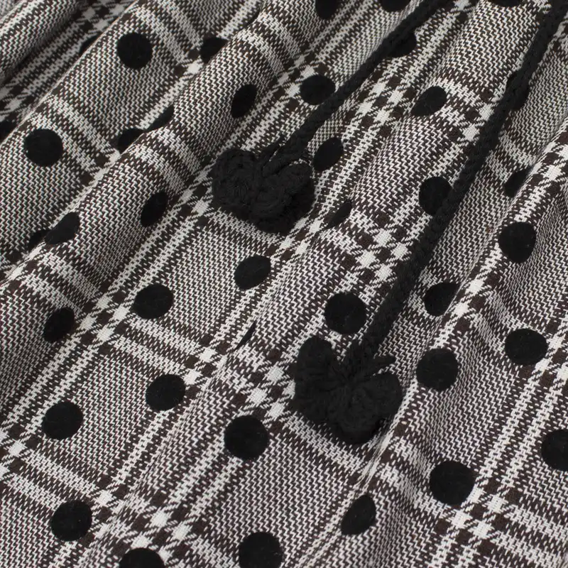 دامن زنانه مدل پرچین خالخالی کد bg00