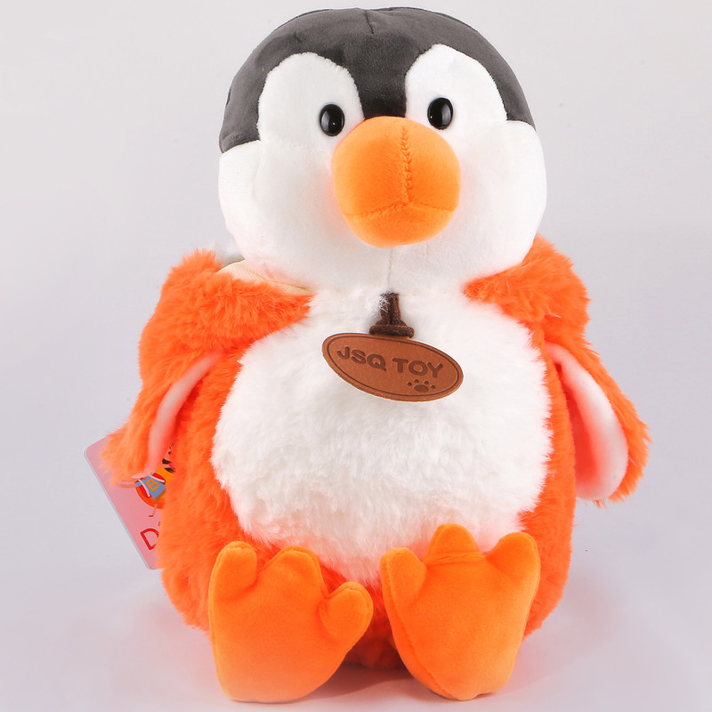 عروسک جی اس کی یو مدل پنگوئن کلاه روباهی کد BG11518 ارتفاع 30 سانتی متر