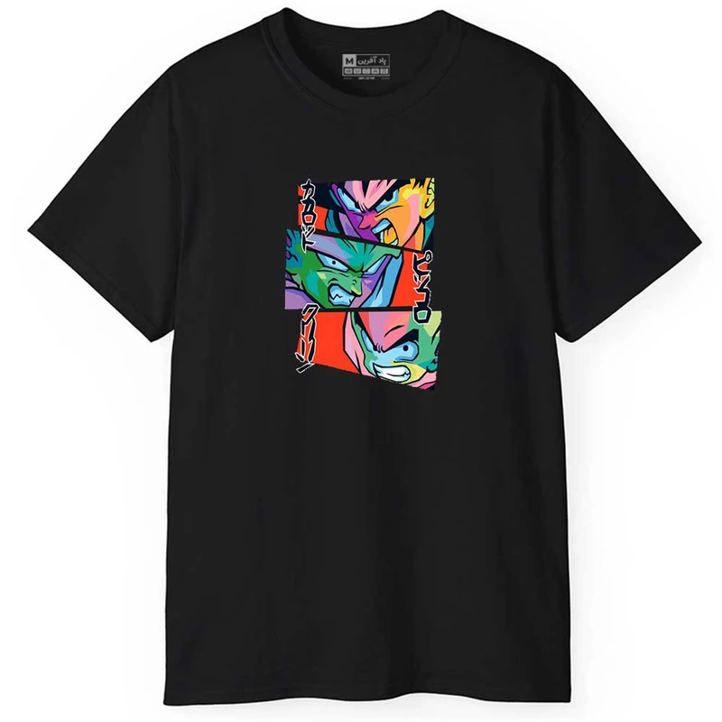تی شرت آستین کوتاه مردانه پاد آفرین مدل اسپرت طرح انیمه کد 0995