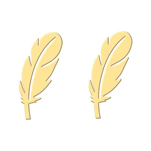 گوشواره طلا 18 عیار زنانه فرشته مدل پر WEL-000128