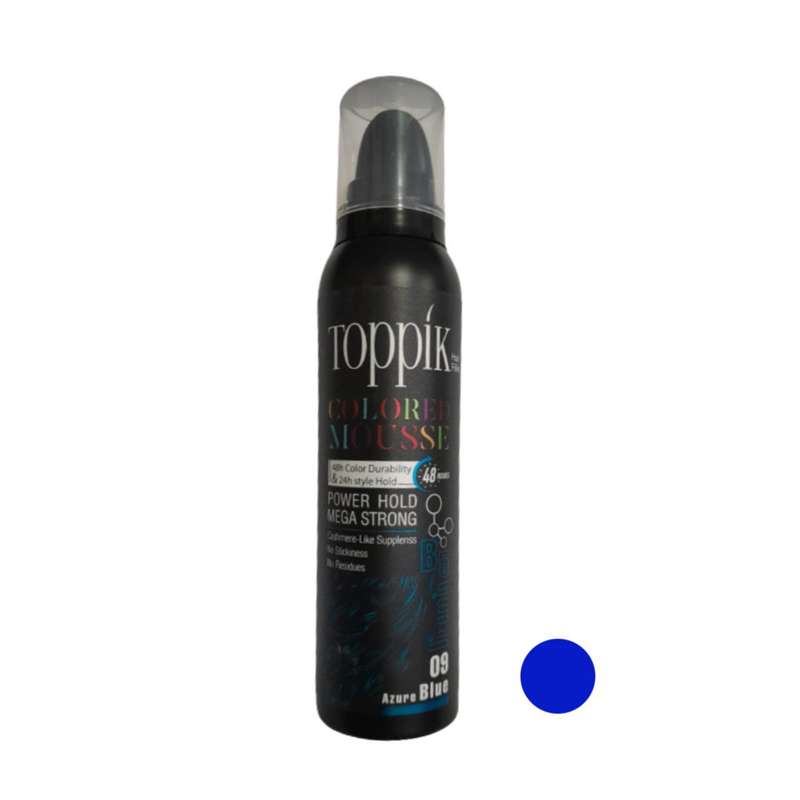 موس مو تاپیک مدل 09 حجم 125 میلی لیتر رنگ آبی لاجوردی