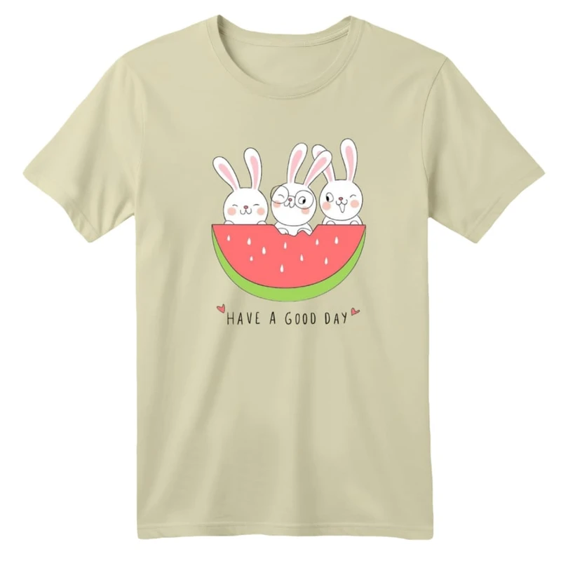 تی شرت آستین کوتاه بچگانه مدل خرگوش یلدایی کد 4