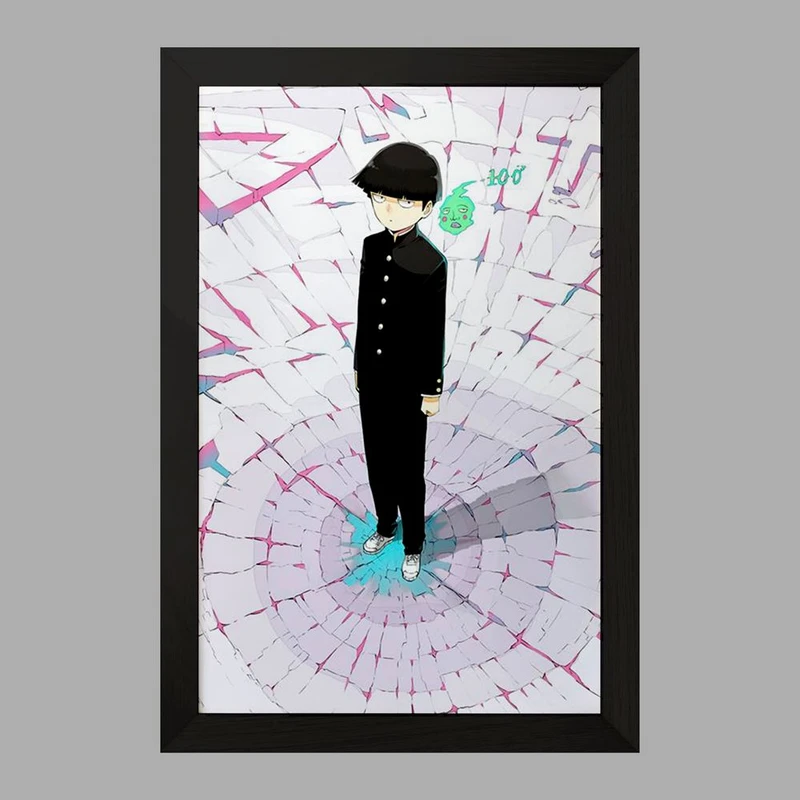 تابلو خندالو مدل شییکو انیمه موب سایکو Mob Psycho 100 کد 24478