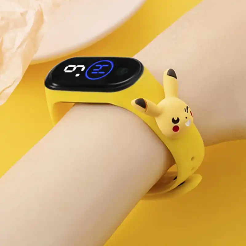 ساعت مچی دیجیتال بچه‌گانه طرح پُکمُن