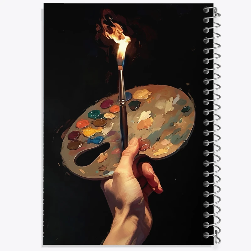 دفتر شطرنجی 50 برگ خندالو طرح پالت نقاشی کد F6009