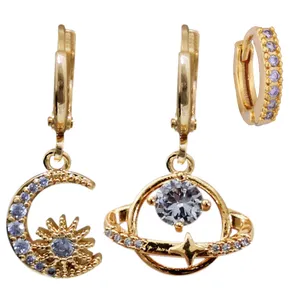 گوشواره زنانه وای اس ایکس کد RKH_1418 مجموعه 3 عددی