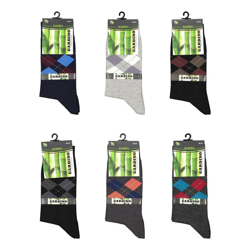 جوراب ساق بلند مردانه گاردینو مدل S-03 بسته 6 عددی