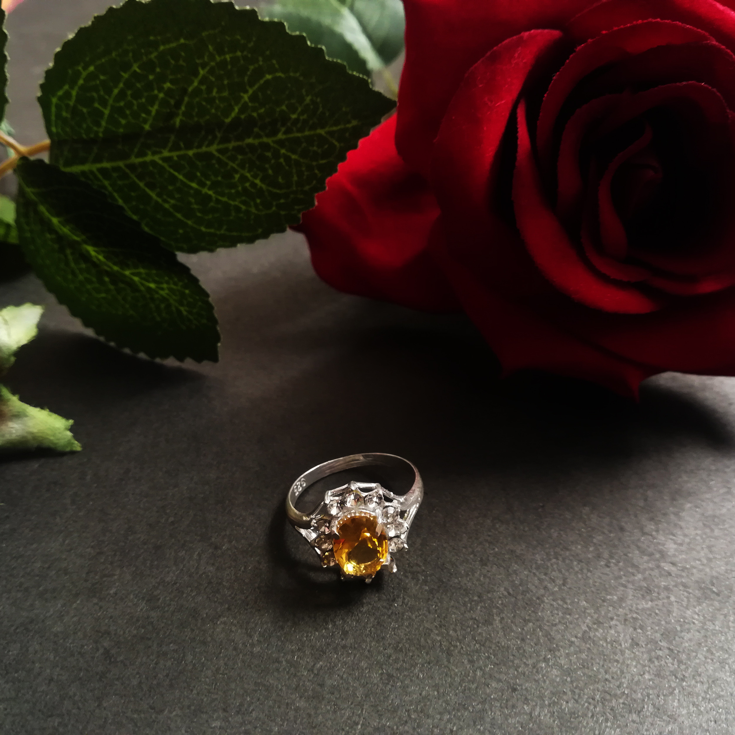 نیم ست نقره زنانه سلین کالا مدل سیترین ce-sit1