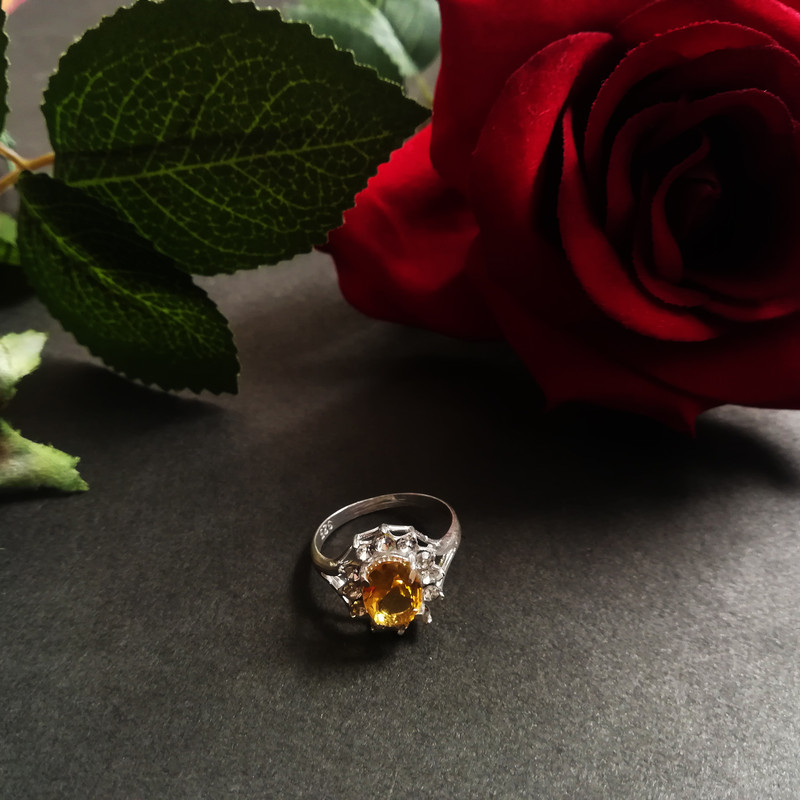 انگشتر نقره زنانه سلین کالا مدل سیترین ce-sit10