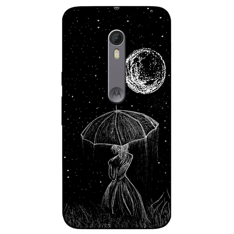 کاور مگافون طرح دختر و ماه مدل 1369 مناسب برای گوشی موبایل موتورولا Moto X Style