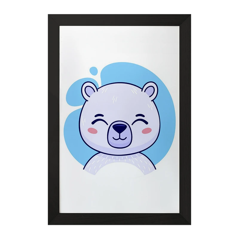 تابلو خندالو مدل خرس قطبی حیوانات بامزه کد 37133