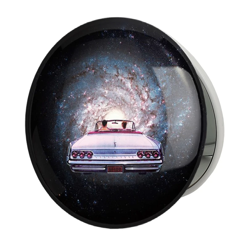 آینه جیبی خندالو طرح کهکشان مدل تاشو کد 25391 