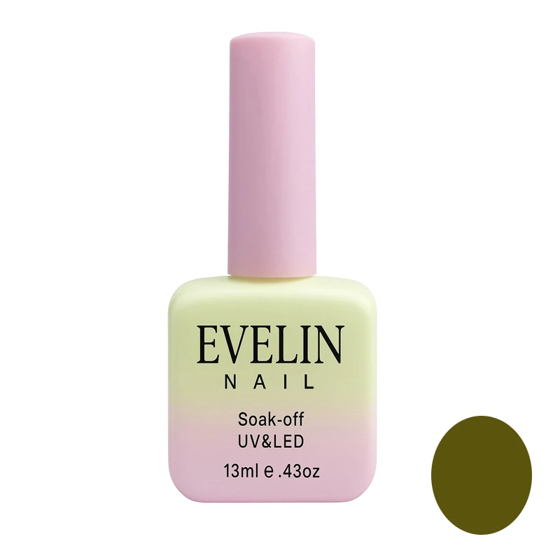 لاک ژل براق ناخن اولاین مدل 13M شماره 128 رنگ زیتونی